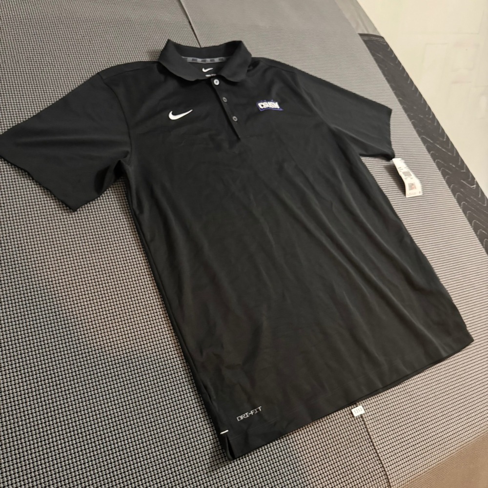 Nike Dri-FIT CSUSM Cougars Varsity Polo Shirt Black M51300 Mens Large NWT - Picture 2 of 6